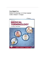 TEST BANK FOR Medical Terminology&colon; A Living Language Test Bank 8th Edition by Fremgen & Frucht ISBN&colon;9780138029999 COMPLETE GUIDE All CHAPTERS COVERED 100&percnt; VERIFIED A&plus; GRADE ASSURED&excl;&excl;&excl;&excl;&excl; 