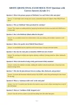 ABSITE QBANK FINAL EXAM MOCK TEST Questions with&NewLine;Correct Answers &lpar;Grade A&plus;&rpar;