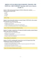 Absite Actual High-Yield Surgery&comma; Trauma&comma; And&NewLine;Critical Care Summary Questions With Correct Answers&NewLine;&lpar;Grade A&plus;&rpar;