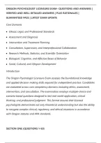 Oregon Psychologist Licensure Exam&ndash; Questions And Answers &vert;&NewLine;Verified And Well Detailed Answers &vert; Plus Rationales &vert;&NewLine;Guaranteed Pass &vert; Latest Exam Update