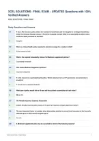 XCEL SOLUTIONS - FINAL EXAM &ndash; UPDATED Questions with 100&percnt;&NewLine;Verified Answers