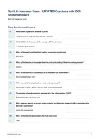 Xcel Life Insurance Exam &ndash; UPDATED Questions with 100&percnt;&NewLine;Verified Answers
