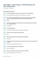 XCEL Chapter 1 - Basic Principles &ndash; UPDATED Questions with&NewLine;100&percnt; Verified Answers