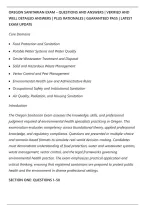 Oregon Sanitarian Exam &ndash; Questions And Answers &vert; Verified And&NewLine;Well Detailed Answers &vert; Plus Rationales &vert; Guaranteed Pass &vert; Latest&NewLine;Exam Update