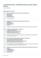 xcel Life Policies Exam &ndash; UPDATED Questions with 100&percnt; Verified&NewLine;Answers