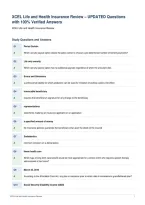 XCEL Life and Health Insurance Review &ndash; UPDATED Questions&NewLine;with 100&percnt; Verified Answers&NewLine;