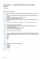 XCEL Chapter 11 &ndash; UPDATED Questions with 100&percnt; Verified&NewLine;Answers&NewLine;