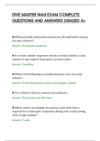 Dive Master Naui Exam Complete&NewLine;Questions And Answers Graded A&plus;