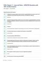 XCEL Chapter 11 - Laws and Rules &ndash; UPDATED Questions with&NewLine;100&percnt; Verified Answers&NewLine;