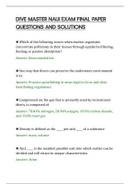 Dive Master Naui Exam Final Paper&NewLine;Questions And Solutions&NewLine;