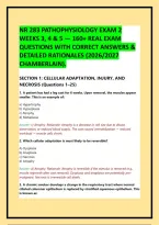 Nr 283 Pathophysiology Exam 2 Weeks 3&comma; 4 & 5 &mdash; 160&plus; Real Exam Questions With Correct Answers & Detailed Rationales &lpar;2026&sol;2027 Chamberlain&rpar;&period;