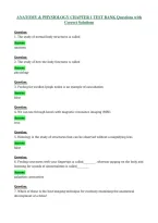 ANATOMY & PHYSIOLOGY CHAPTER 1 TEST BANK Questions with&NewLine;Correct Solutions