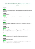 AP MACROECONOMICS UNIT 3 VOCAB Questions with Correct&NewLine;Solutions