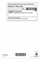 Edexcel GCSE English Literature Paper 1&colon; Shakespeare and Post-1914 Literature 2026