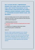 Nsg 123 Exam 2 Review &vert; Comprehensive &NewLine;Nursing Study Guide&comma; Practice Exam & Actual &NewLine;Exam &vert;&vert; Most Recent Exam 2026&vert;2027 Actual &NewLine;Complete Real Exam Questions And Correct &NewLine;Answers &lpar;Verified Answers&rpar; Already Graded &NewLine;A&plus; &vert; Guaranteed Success&excl;&excl; Newest Exam 