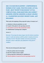 Nsg 123 Exam One Blueprint &vert; Comprehensive &NewLine;Nursing Study Guide&comma; Practice Exam & Actual &NewLine;Exam &vert;&vert; Most Recent Exam 2026&vert;2027 Actual &NewLine;Complete Real Exam Questions And Correct &NewLine;Answers &lpar;Verified Answers&rpar; Already Graded &NewLine;A&plus; &vert; Guaranteed Success&excl;&excl; Newest 