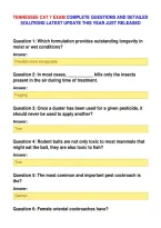Tennessee Cat 7 Exam Complete Questions And Detailed&NewLine;Solutions Latest Update This Year Just Released