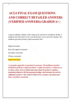 ACLS Final Exam &colon; Actual Questions and Correct Detailed Answers