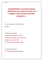 Hemisphere IV-Rapid Stroke Response Exam&colon; Questions and Answers