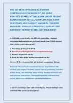 Nsg 123 Test 2 Practice Questions &NewLine;Comprehensive Nursing Study Guide&comma; &NewLine;Practice Exam & Actual Exam &vert;&vert; Most Recent &NewLine;Exam 2026&vert;2027 Actual Complete Real Exam &NewLine;Questions And Correct Answers &lpar;Verified &NewLine;Answers&rpar; Already Graded A&plus; &vert; Guaranteed &NewLine;Success&excl;&excl; 