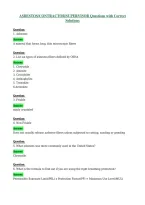 ASBESTOS&sol;CONTRACTOR&sol;SUPERVISOR Questions with Correct&NewLine;Solutions