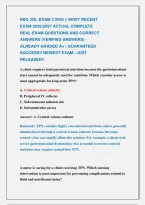 Nsg 320  Exams&vert;&vert; Most Recent Exams 2026&vert;2027