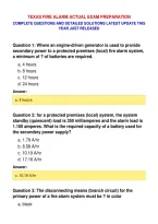 Texas Fire Alarm Actual Exam Preparation&NewLine;Complete Questions And Detailed Solutions Latest Update This&NewLine;Year Just Released