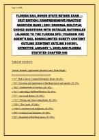 Florida Bail Bonds State Retake Exam 2027 Edition &ndash; 350&plus; Practice Questions with Detailed Rationales &vert; Aligned to Florida DFS &sol; Pearson VUE Content Outline &num;141001 & Chapter 648 &vert; Graded A&plus;
