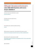 CWEA grade 1 lab analyst practice test part 4 Latest &lpar;2026-2027&rpar; Questions with Correct Answers GRADED A&plus;