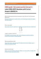CWEA grade 1 lab analyst practice test part 4 Latest &lpar;2026-2027&rpar; Questions with Correct Answers GRADED A&plus;