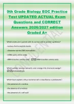 102B1 Microbiology Exam questions and answers Graded A&plus;&vert; latest update