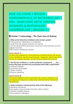 Bios 242 Exam 3 Review &ndash; Fundamentals Of Microbiology &vert; 200&plus; Questions With Verified Answers & Rationales &vert; Chamberlain &vert; Graded A&plus;
