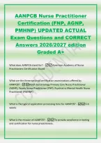 AANP&sol;ANCCAANP PMHNP Exam questions and answers graded A&plus;&vert; latest update What is dissemination&quest; - Getting the research information out to those who need to know it&excl; Publication - highest level Presenting at National Conference Presenting at Local Con