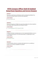IFSTA Company Officer Sixth Ed Updated&NewLine;Actual Exam Questions and Correct Answers