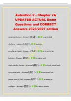 Autentico 2 - Chapter 2A&NewLine;UPDATED ACTUAL Exam&NewLine;Questions and CORRECT&NewLine;Answers 2026&sol;2027 edition&NewLine;acostarse &lpar;o&srarr;ue&rpar; - Answers  to go to bed&NewLine;afeitarse - Answers  to shave&NewLine;arreglarse el pelo - Answers  to fix one's hair&NewLine;ba&ntilde;arse - Answers  to take a 