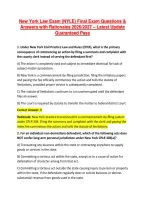 New York Law Exam &lpar;NYLE&rpar; Final Exam Questions & &NewLine;Answers with Rationales 2026&sol;2027 &ndash; Latest Update &NewLine;Guaranteed Pass 