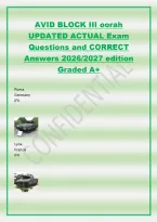 AVID BLOCK III oorah&NewLine;UPDATED ACTUAL Exam&NewLine;Questions and CORRECT&NewLine;Answers 2026&sol;2027 edition&NewLine;Graded A&plus;