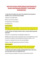 New York Law Exam &lpar;NYLE&rpar; Exam Bundle - Questions & Answers with Rationales  