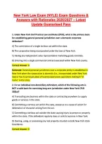 New York Law Exam &lpar;NYLE&rpar; Exam Questions & &NewLine;Answers with Rationales 2026&sol;2027 &ndash; Latest &NewLine;Update Guaranteed Pass