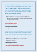 Nur 2063 Essentials Of Pathophysiology Exam 2 Actual &NewLine;Exam 2026 &vert;&vert; Most Recent Exam 2026&vert;2027 Actual &NewLine;Complete Real Exam Questions And Correct &NewLine;Answers &lpar;Verified Answers&rpar; Already Graded                &NewLine;A&plus; &vert; Guaranteed Success&excl;&excl; Newest Exam &vert; Just &NewLine;Re