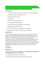 Mental Status Exam &lpar;Mse&rpar; &ndash; Questions And Answers &vert; Verified And &NewLine;Well Detailed Answers &vert; Plus Rationales &vert; Guaranteed Pass &vert; Latest &NewLine;Exam Update &vert; Exam Prep &vert; Study Guide &vert; Practice Test 