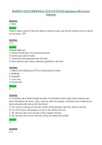 BARNEY FLETCHER REAL ESTATE EXAM Questions with Correct&NewLine;Solutions