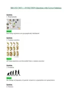 BIO 152 UNIT 1 - EVOLUTION Questions with Correct Solutions