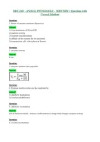 BIO 2A03 - ANIMAL PHYSIOLOGY - MIDTERM 1 Questions with&NewLine;Correct Solutions