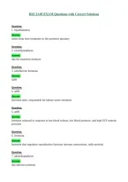 BIO 2A03 EXAM Questions with Correct Solutions