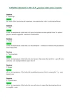 BIO 2A03 MIDTERM &num;1 REVIEW Questions with Correct Solutions