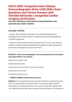 EACVI AEPC Congenital Heart Disease Echocardiography &lpar;Echo CHD&rpar; 2026 &vert; Exam Questions and Correct Answers with Detailed Rationales &vert; Congenital Cardiac Imaging Certification