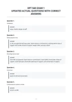 Dpt 560 Exam 1&NewLine;Updated Actual Questions With Correct&NewLine;Answers