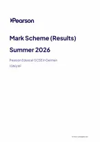 Edexcel GCSE German Paper 4 Mark Scheme 2026