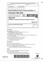 Edexcel GCSE German Paper 2&colon; Listening and understanding in German Higher Tier 2026